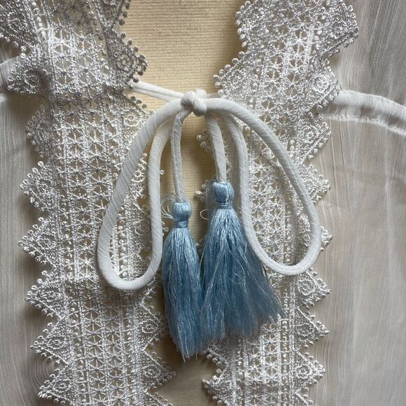 David’s Bridal White Sheer Robe Size L/XL NWOT - Picture 2 of 6